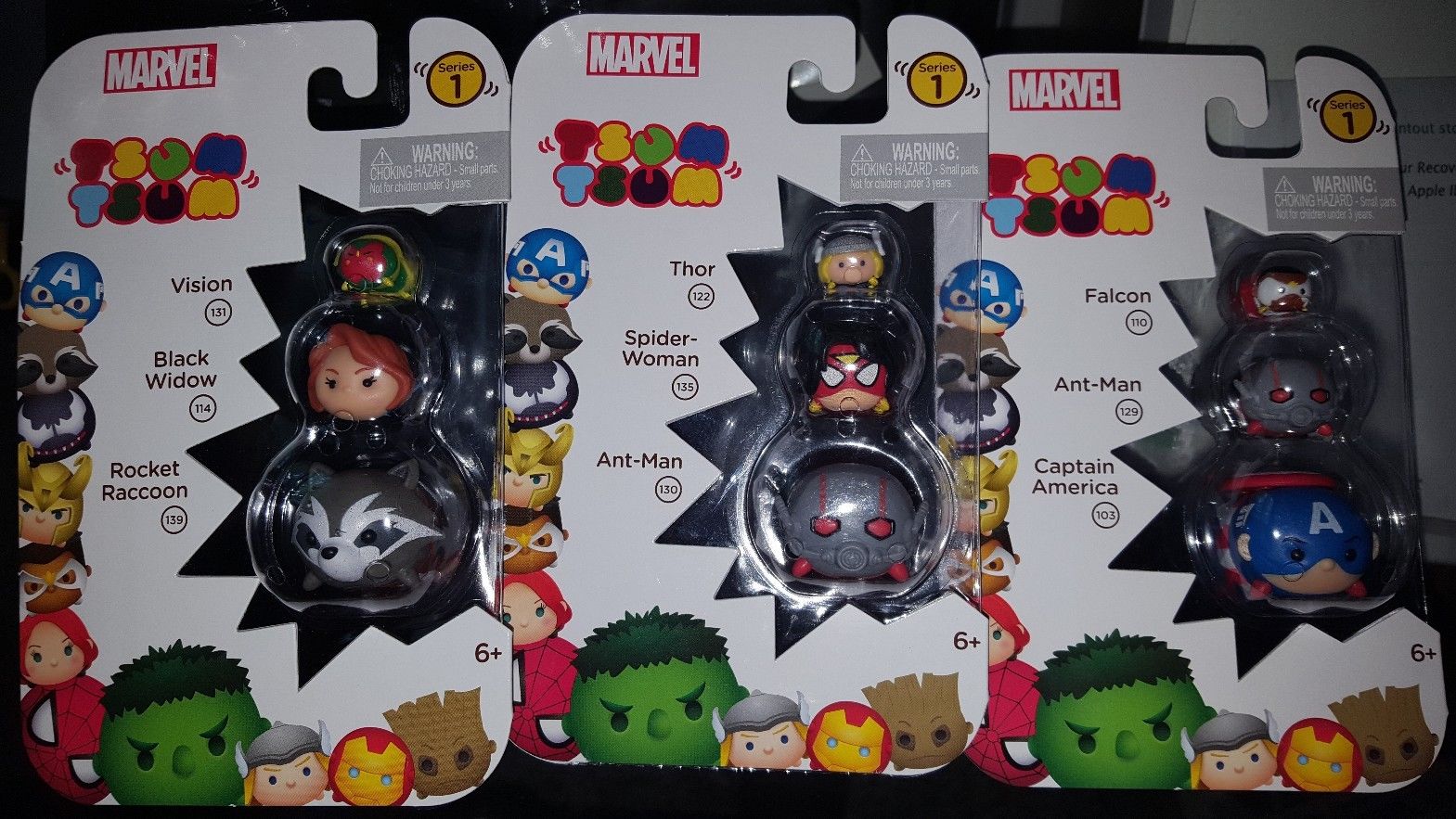 Marvel TSUM TSUM 3-Packs: 12 Series 1 & 1 Series 2 Mystery Pack