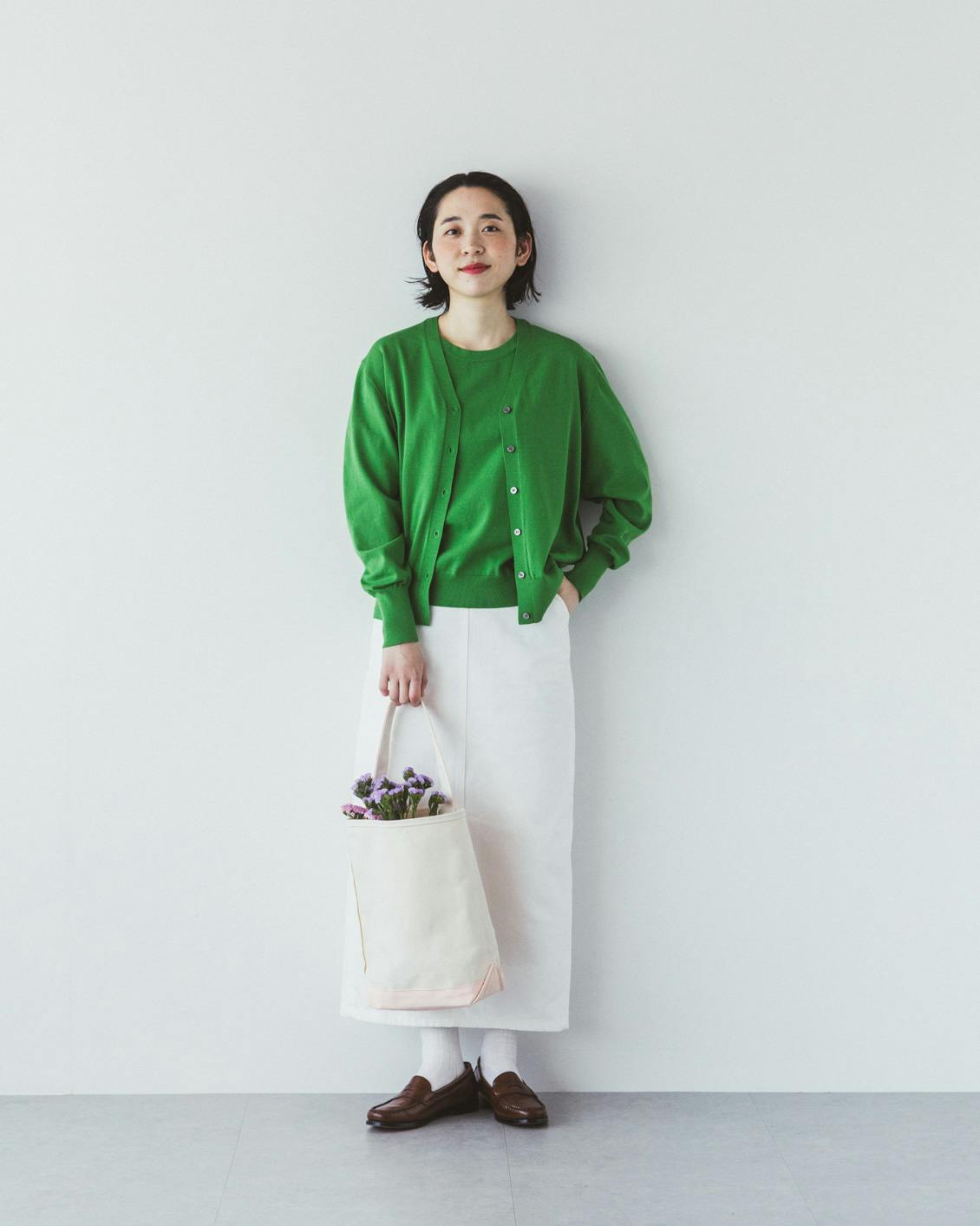 カジュアルから、きちんとまで」アンサンブルニット（半袖