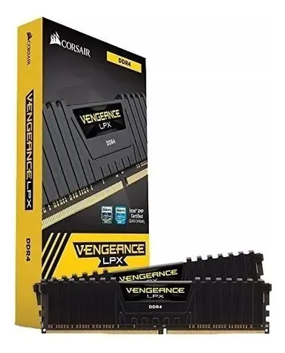 Memória RAM Vengeance LPX preto 32GB 2 Corsair CMK32GX4M2E3200C16