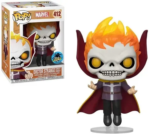 Funko Pop Doctor Strange Ghost Rider 412 Comic Con Detalle A