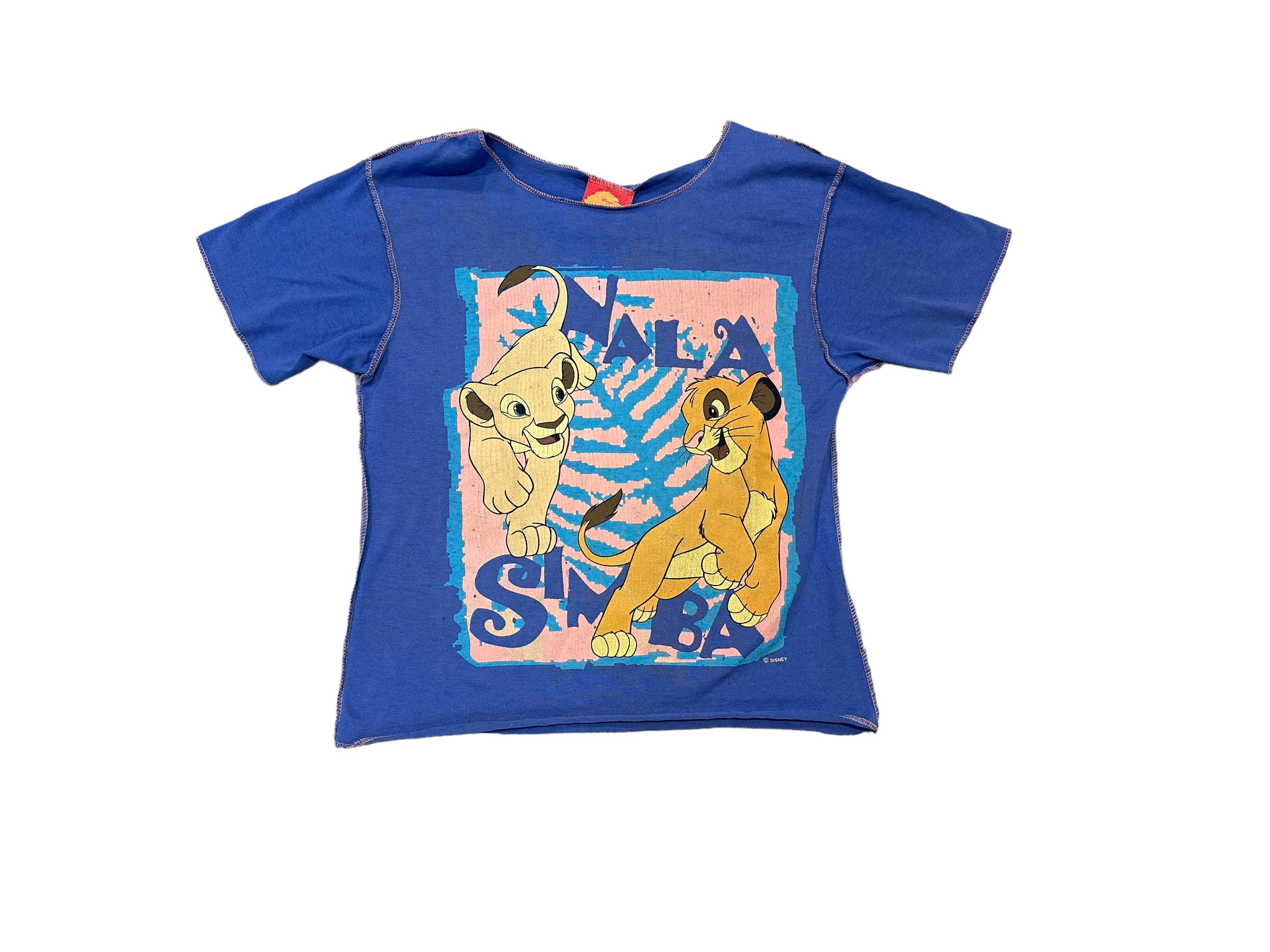 Kids Vintage 90's Disney the Lion King Simba and Nala Tee Size