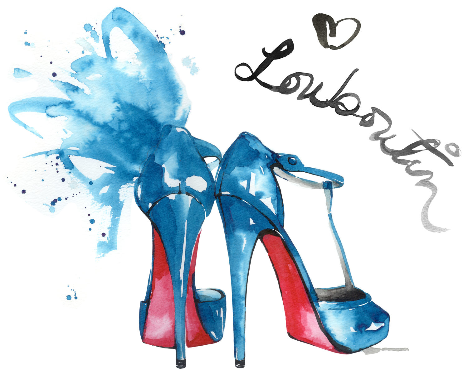 Christian Louboutin Fashion Illustration, Louboutins Print