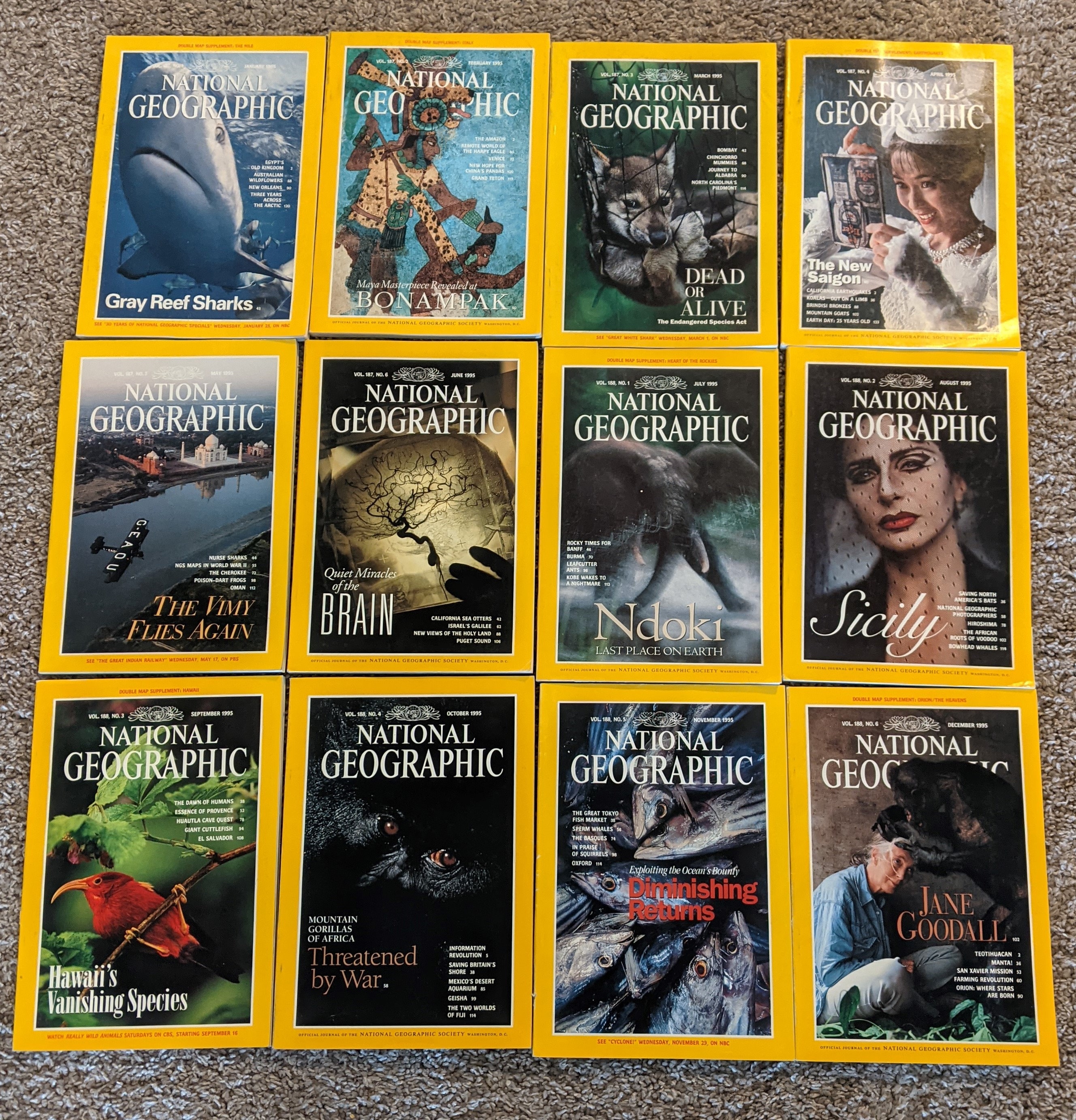 1995 & 1996 National Geographic Magazines - Etsy