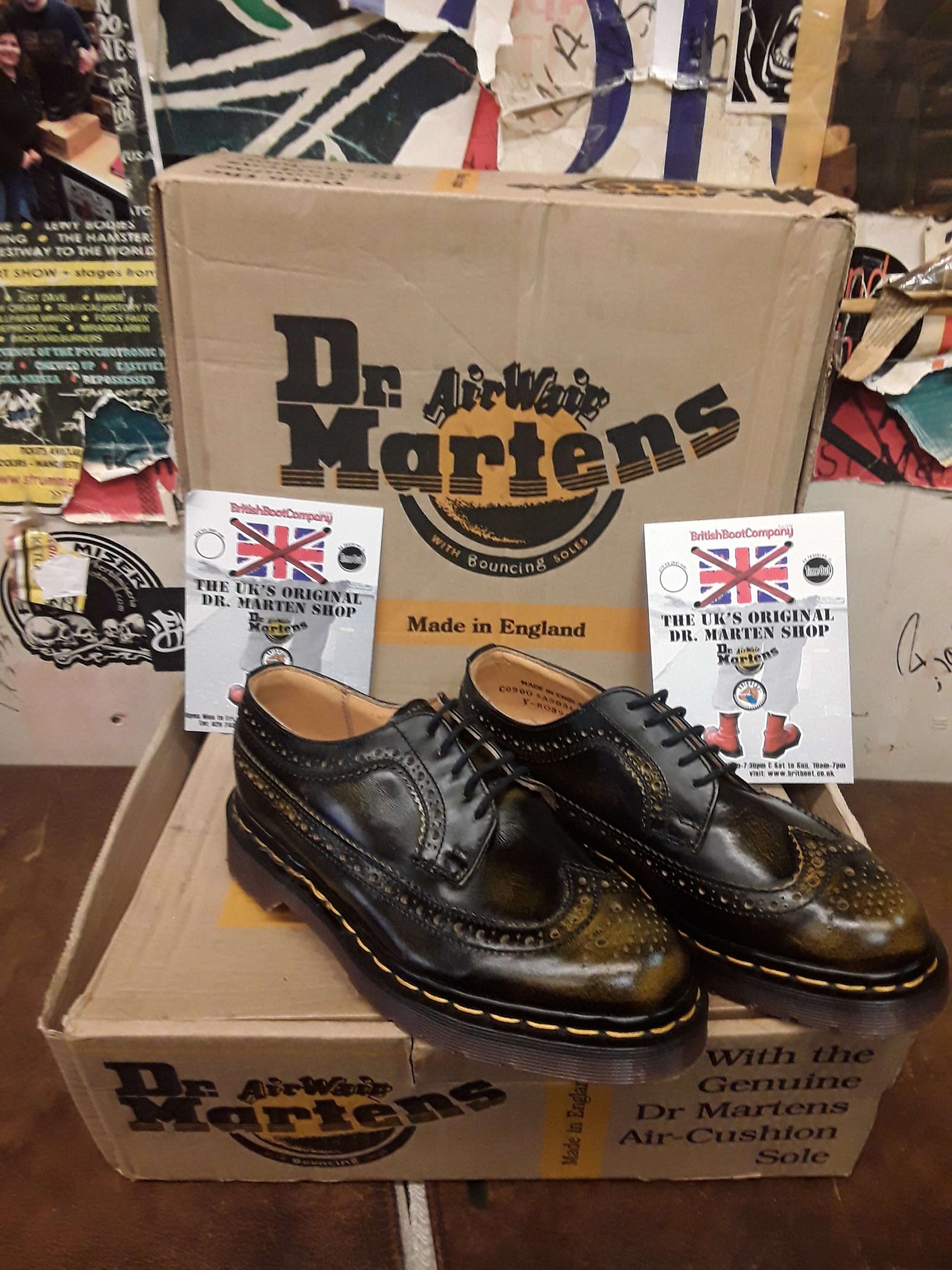 Dr Martens Brogue Shoes, Size UK4, Made in England, Vintage 90's