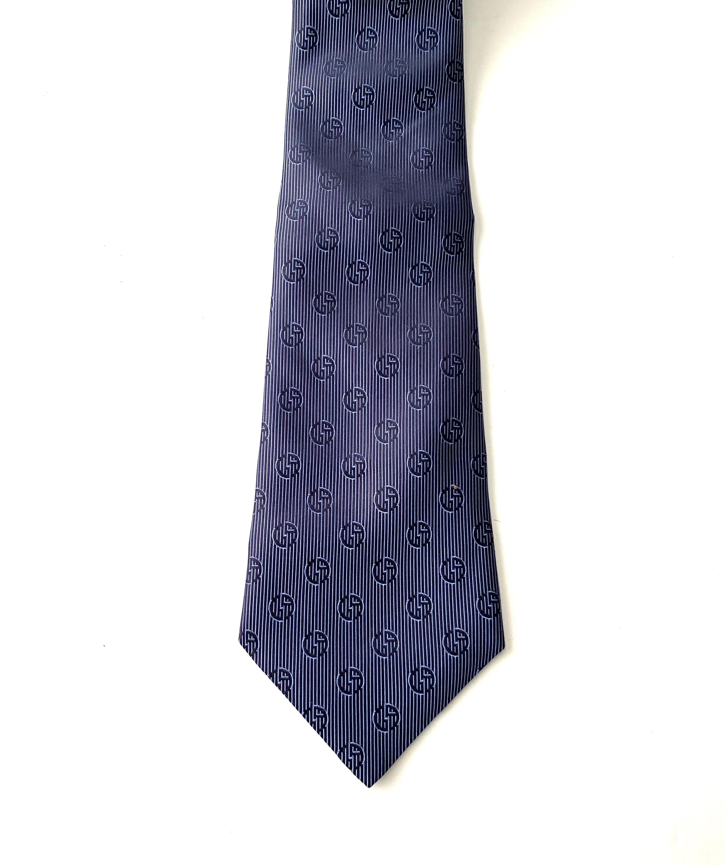 ヴィンテージレトロメンズブルージョルジオアルマーニGAパターン