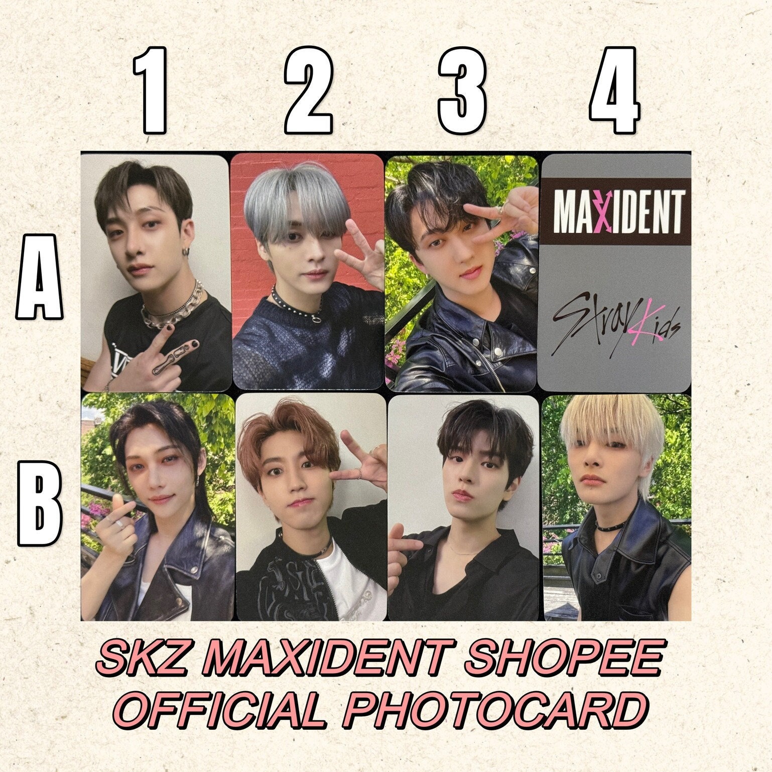 Stray Kids [official] Shopee Maxident Photocard SKZ Pob Case 143