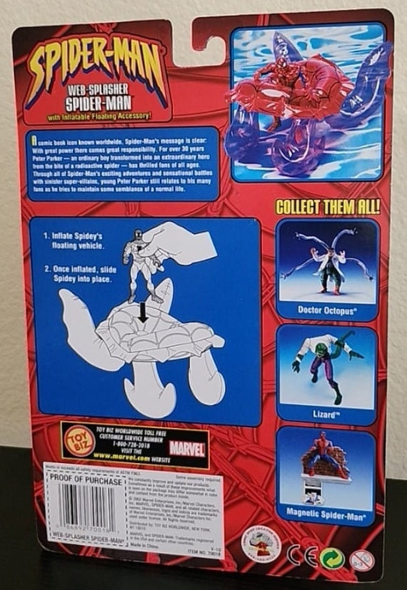 2002 Toy Biz Spider-man Web Splasher Spider-man Action Figure New