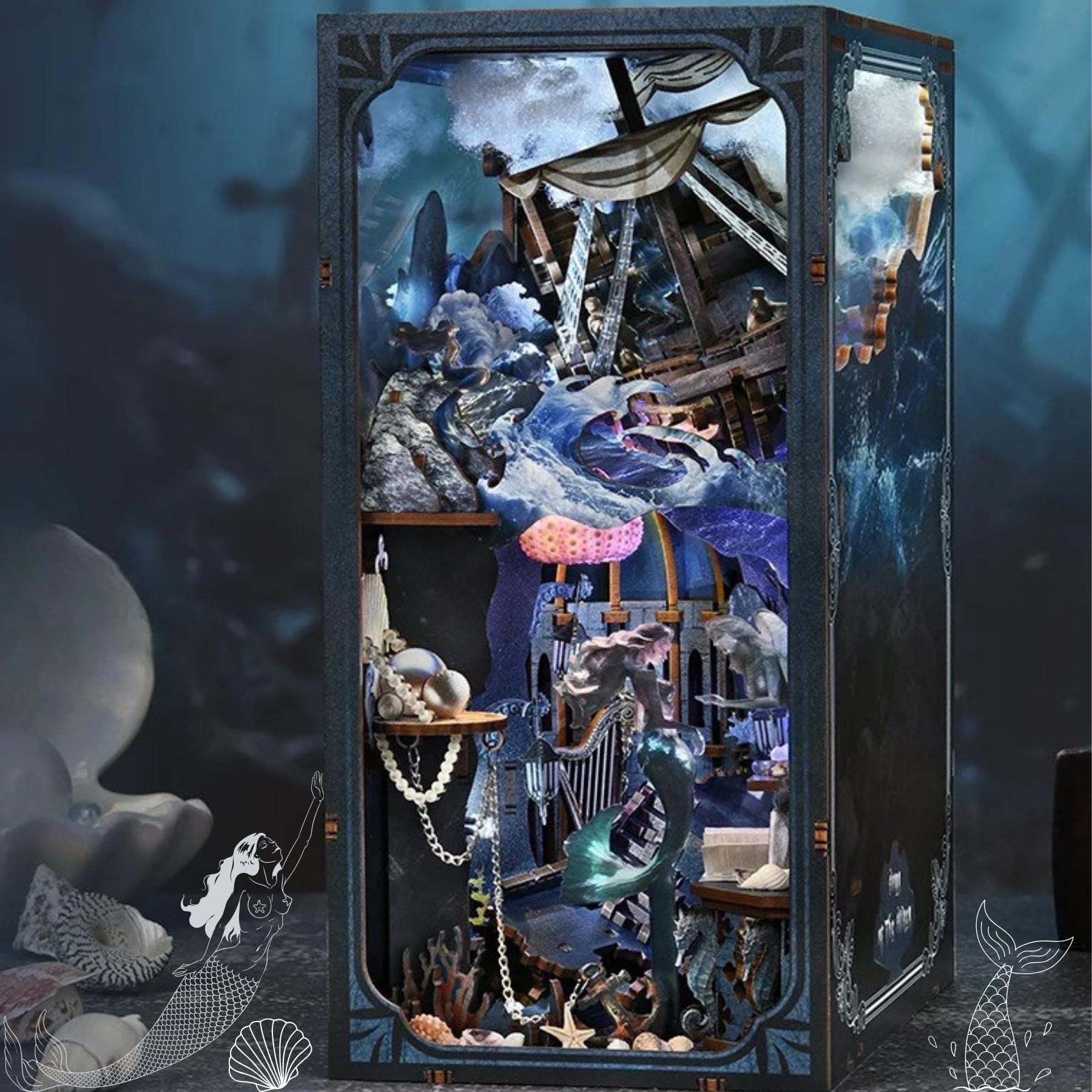 Whispers of the Siren Book Nook |the Song of the Sirens | 260 Pcs