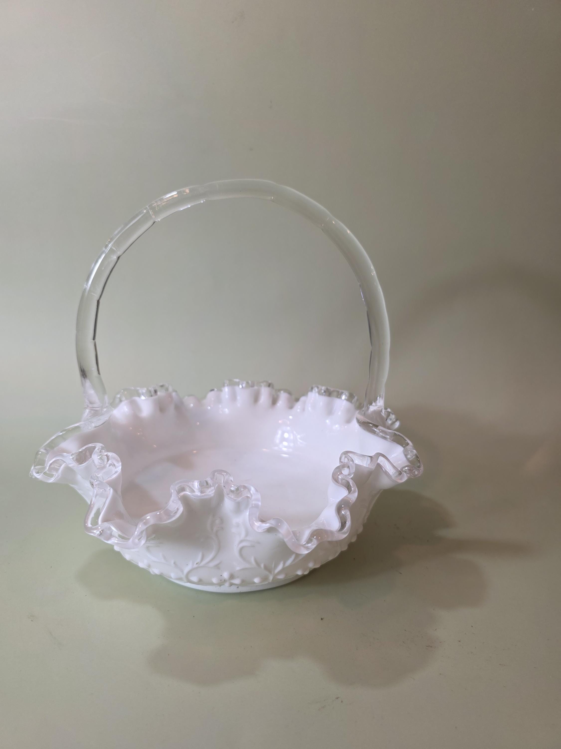 Fenton Glass Basket - Etsy