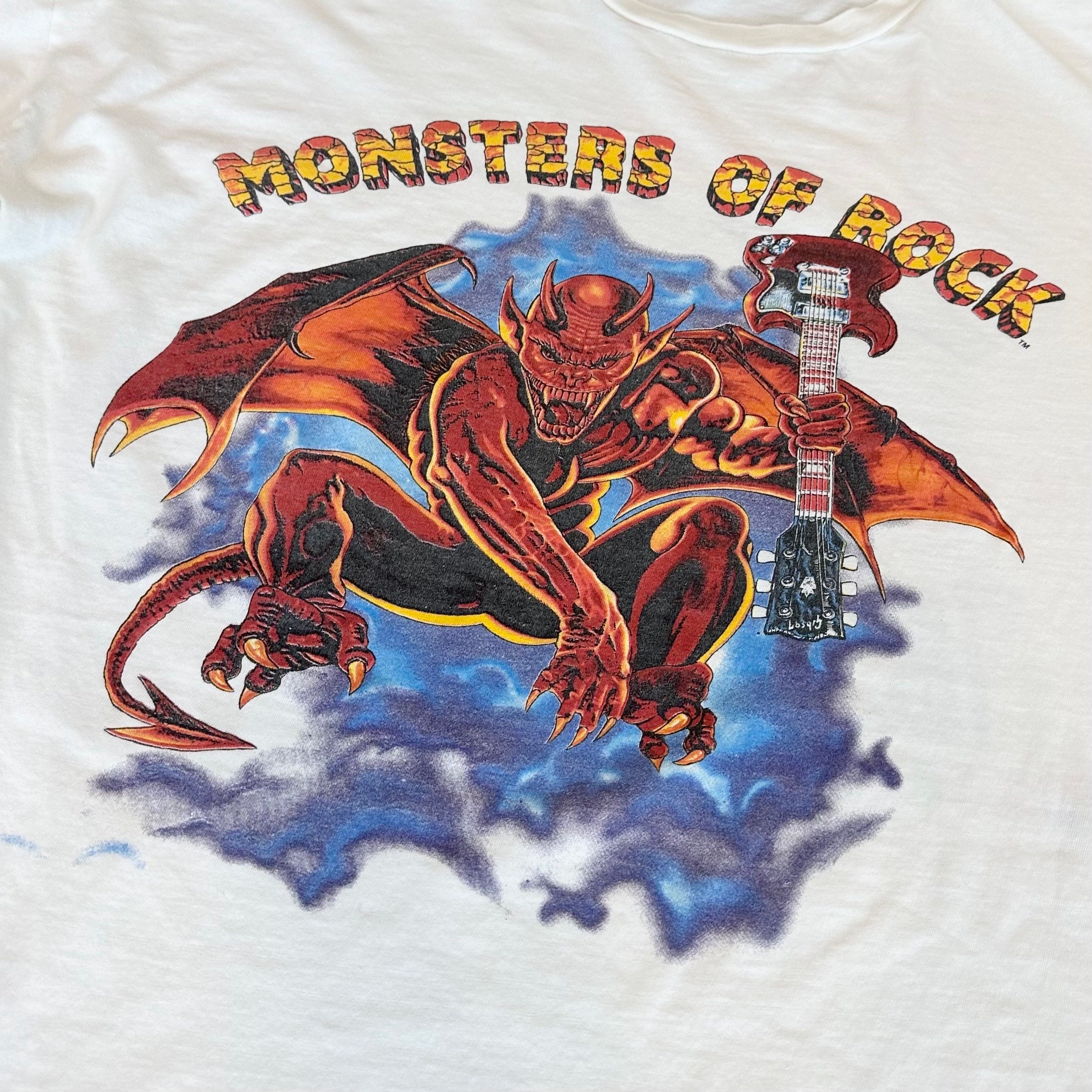 Vintage 1991 Monsters of Rock Tour Tee - AC/DC, Metallica, Black