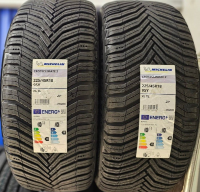 2X MICHELIN CROSSCLIMATE 2 225 45 ZRFT18 XL 95Y ALL SEASON RUNFLAT
