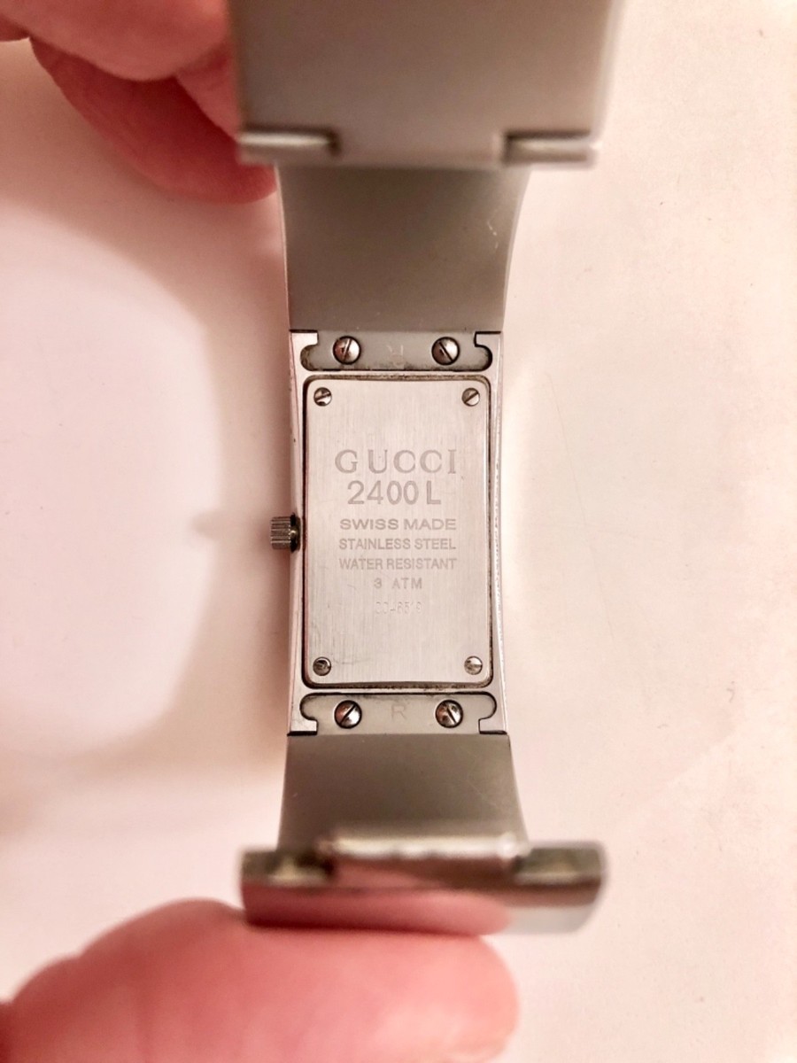 Authentic GUCCI 2400L WATCH water resistant stainless steel bangle
