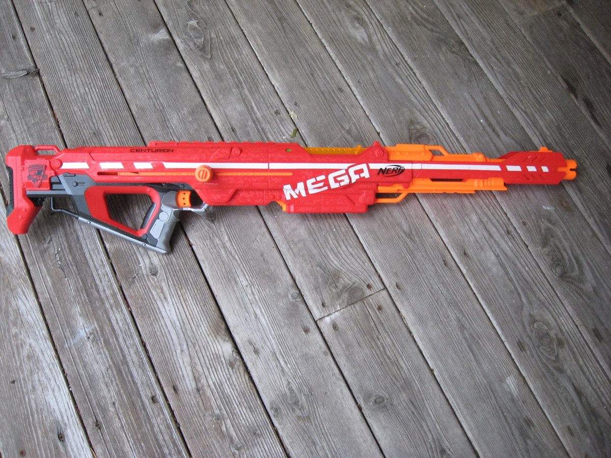 Nerf Centurian Mega Rifle Sniper Blaster Gun No Magazine Gd! | eBay
