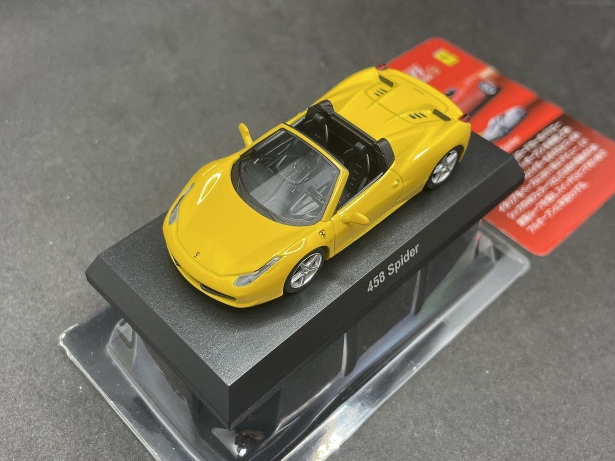Kyosho 1/64 Ferrari collection 9 458 Spider Yellow diecast model