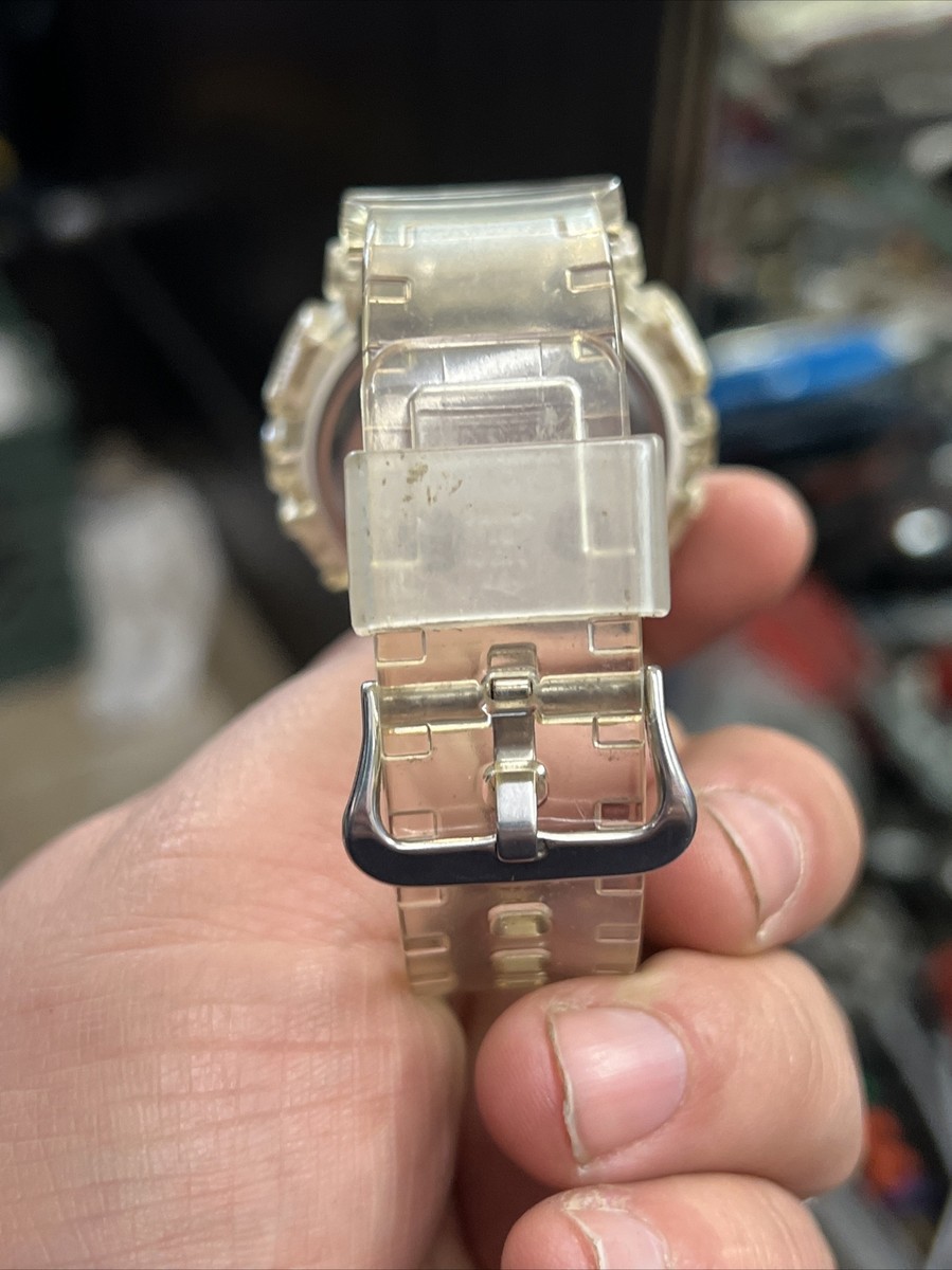 Casio G-SHOCK 5518 Clear Resin Case and Band Watch Digital Analog