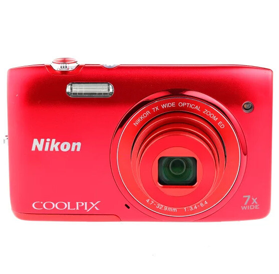 Nikon COOLPIX S3400 20.05MP 7x Zoom Lens Digital Camera Red