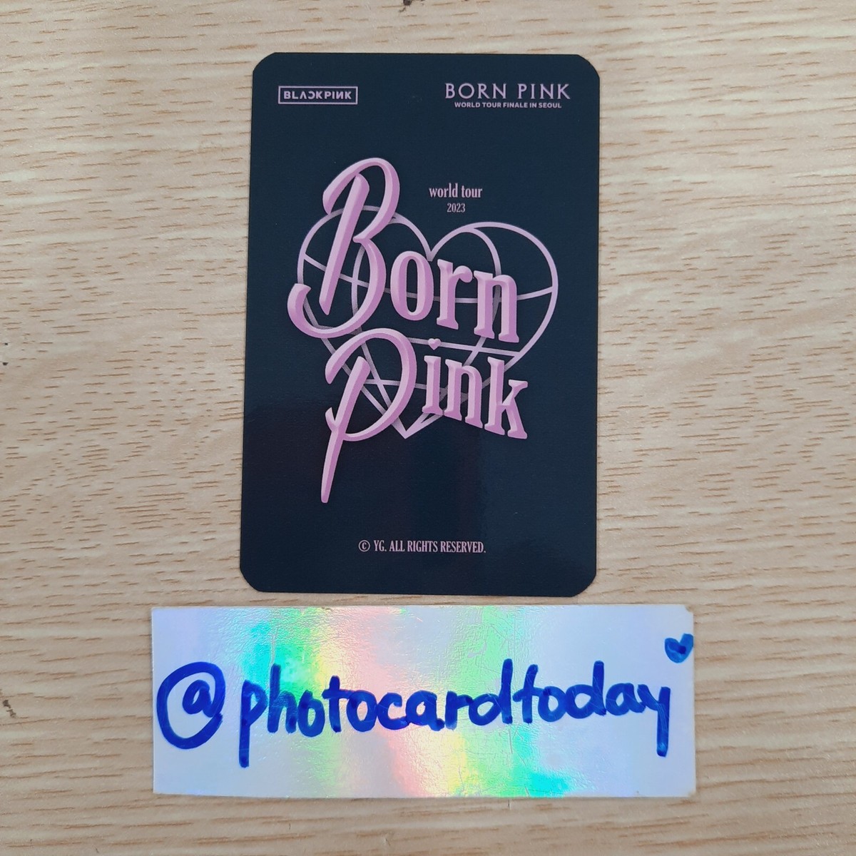BLACKPINK BORN PINK WORLD TOUR FINALE IN SEOUL MD PHOTOCARD