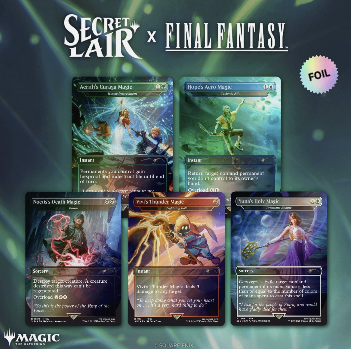 MTG Final Fantasy Secret Lair COMPLETE FOIL BUNDLE English * Best