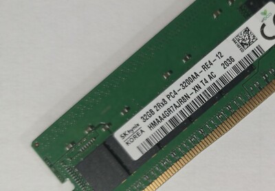 SK Hynix 32GB DDR4 3200 2Rx8 PC4-3200AA-R HMAA4GR7AJR8N-XN 288p