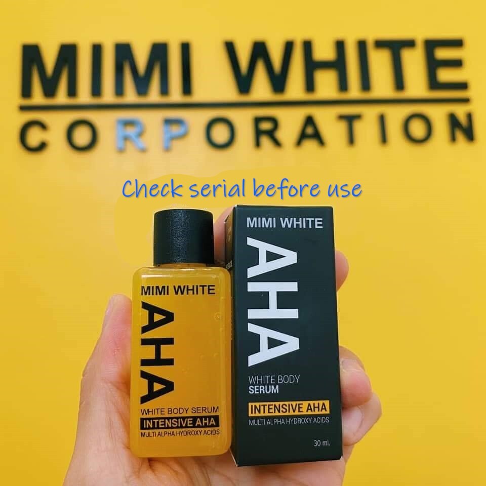 Mimi White AHA Serum Brightening Body Serum 30ml x 6 Ship from USA