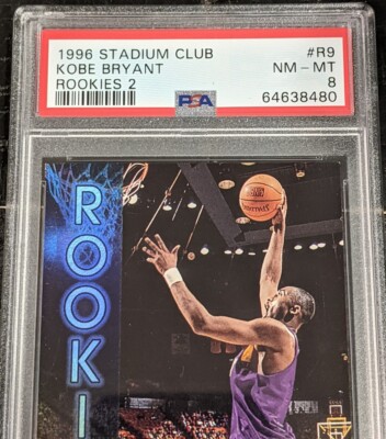 1996-97 Topps Stadium Club Kobe Bryant PSA 8 NM-MT R9 Rookies 2 RC