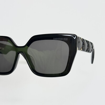 CHRISTIAN DIOR Lady 9522 Black Cannage Paris Logo S2F Sunglasses