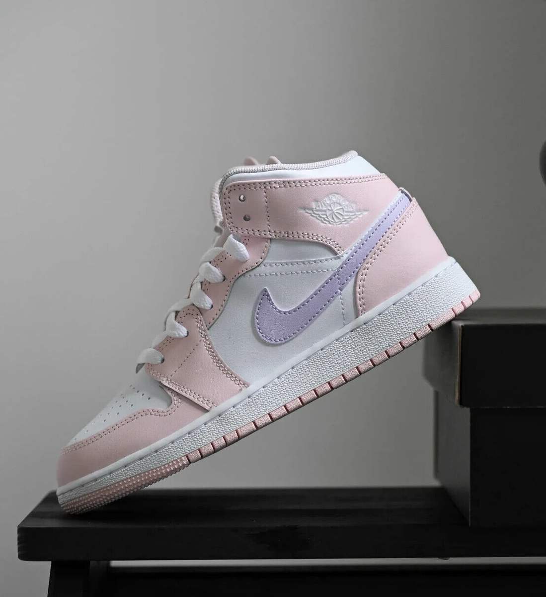 Nike Air Jordan 1 Mid Pink Wash Violet Frost White FD8780-601 GS