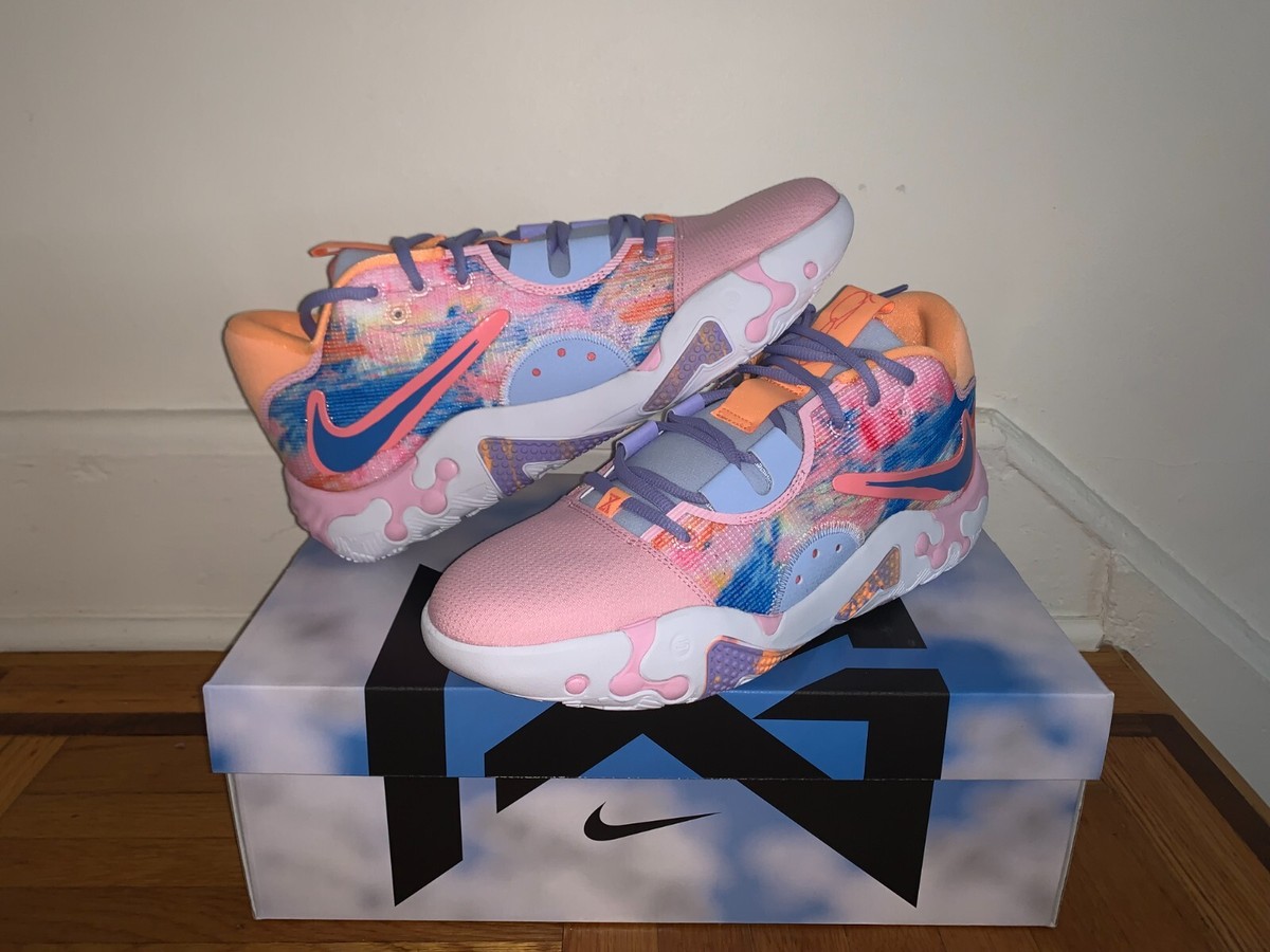 Nike PG 6 Painted Swoosh Paul George DO9824-100 PINK BLUE ORANGE