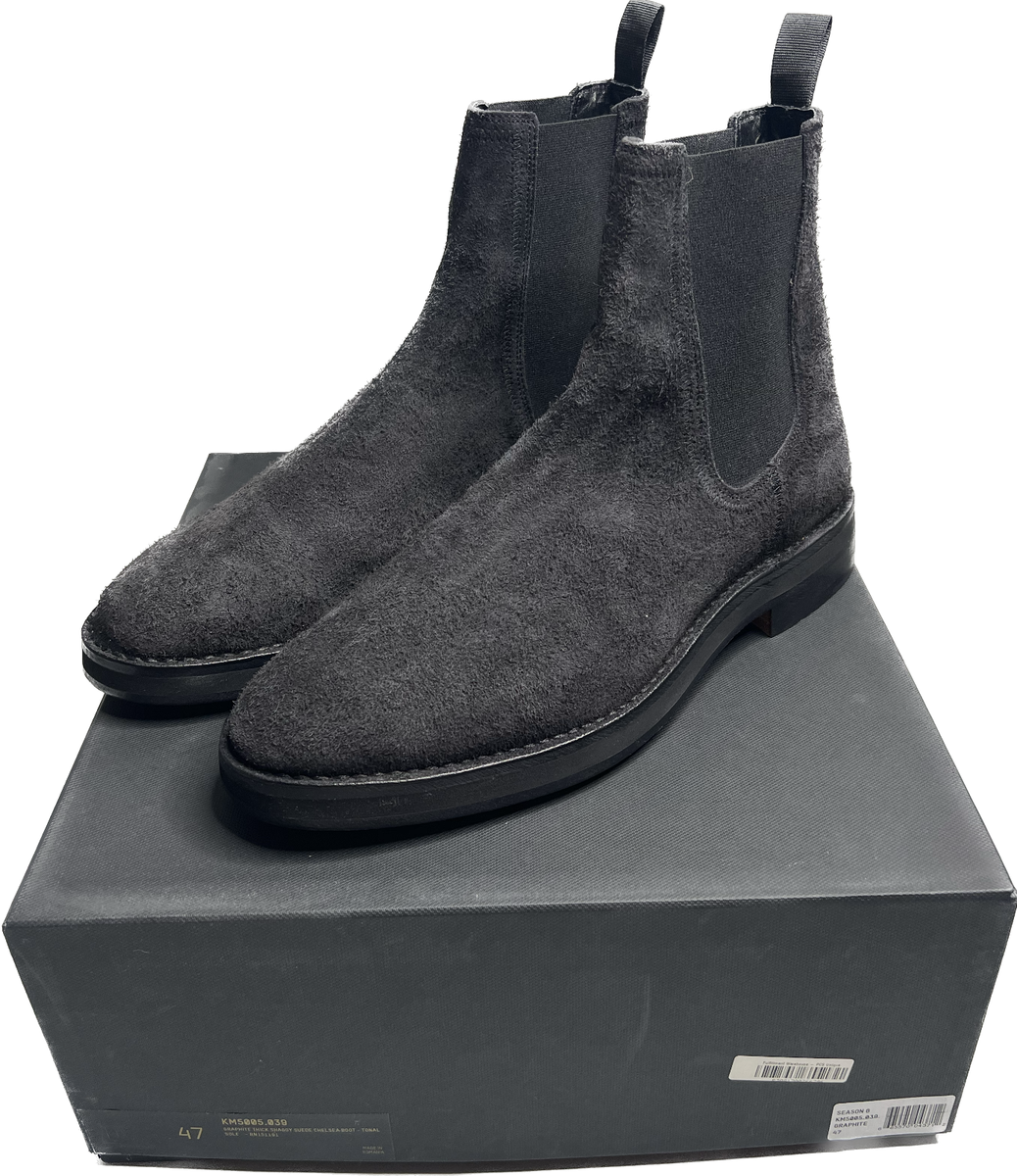 YEEZY SEASON 6 SHAGGY SUEDE CHELSEA BOOT 47EU/14US M GRAPHITE MEN