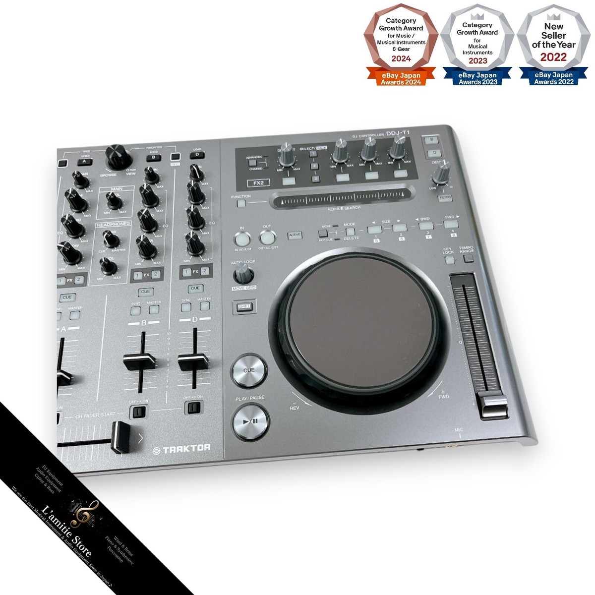 Pioneer DDJ-T1 DJ Controller TRAKTOR 4-Channel 4-Deck 4ch USB