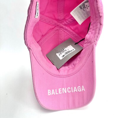 BALENCIAGA Gay Pride 2021 Pink Baseball Cap Hat Size L Authentic