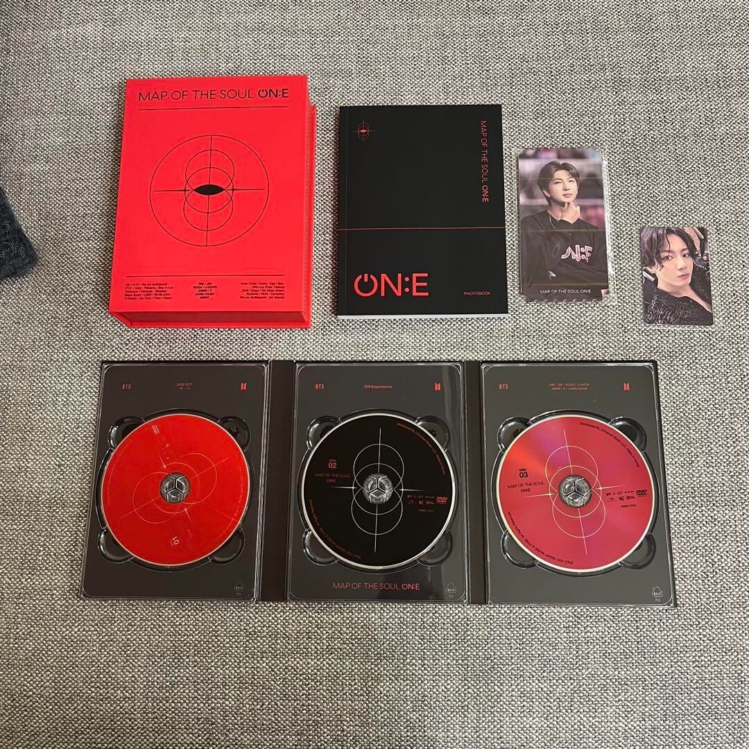 BTS MAP OF THE SOUL ONE DVD Full Set 3disks Jungkook Photocard