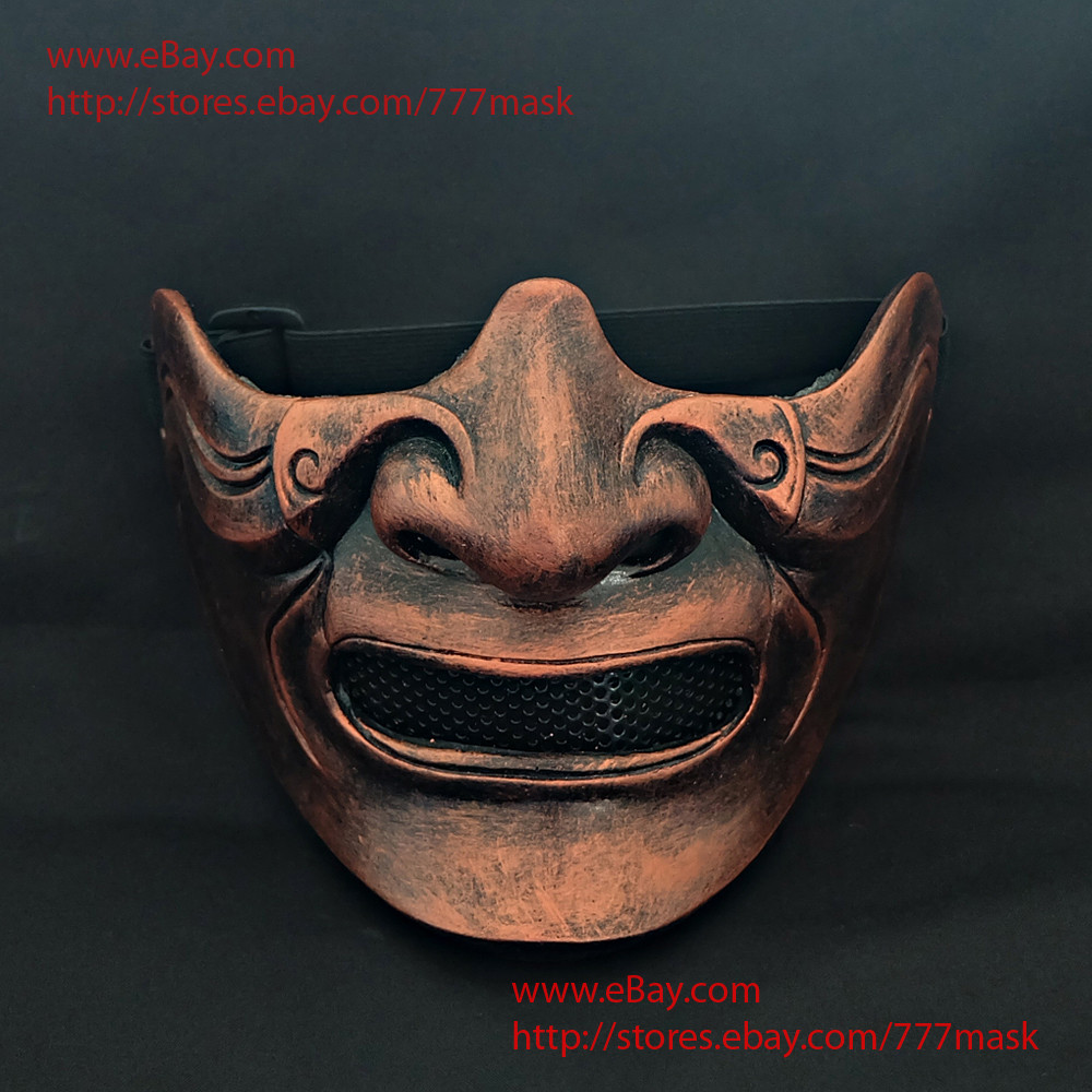 Samurai Mask Ronin Mempo Kabuto Japanese Noh Airsoft Paintball