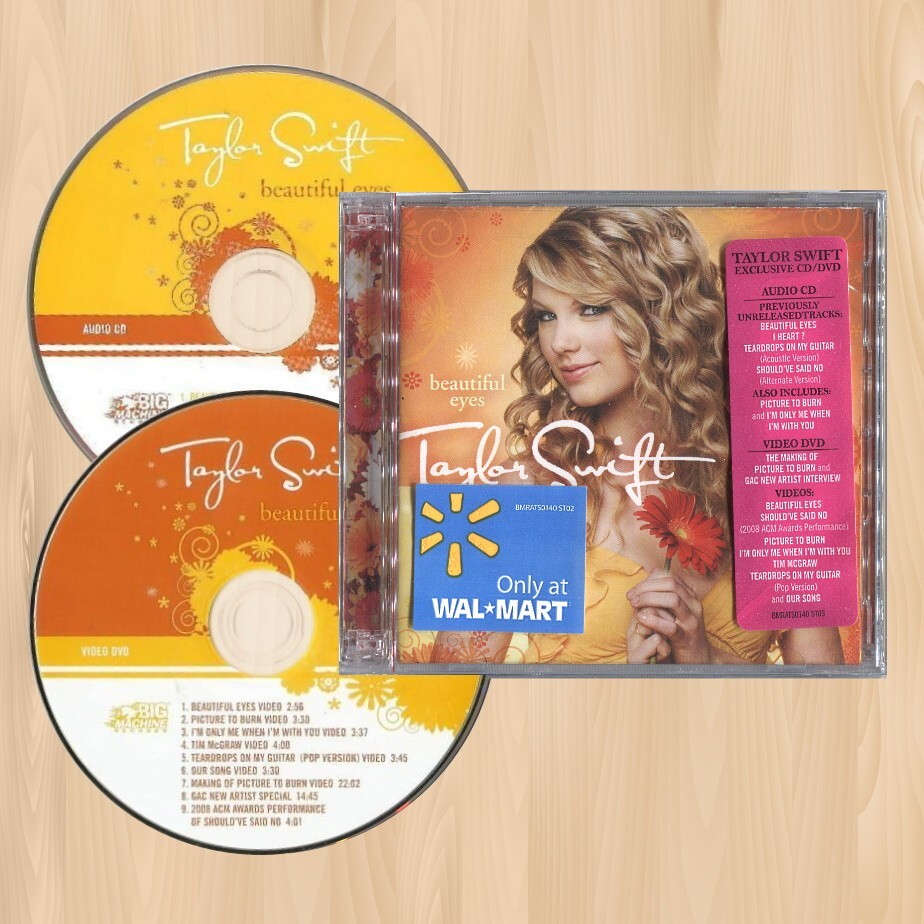 TAYLOR SWIFT Beautiful Eyes WALMART CD+DVD Previously Unreleased I