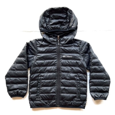 Columbia Kid's Duck Down Hooded Puffer Jacket XXS (4-5) Black
