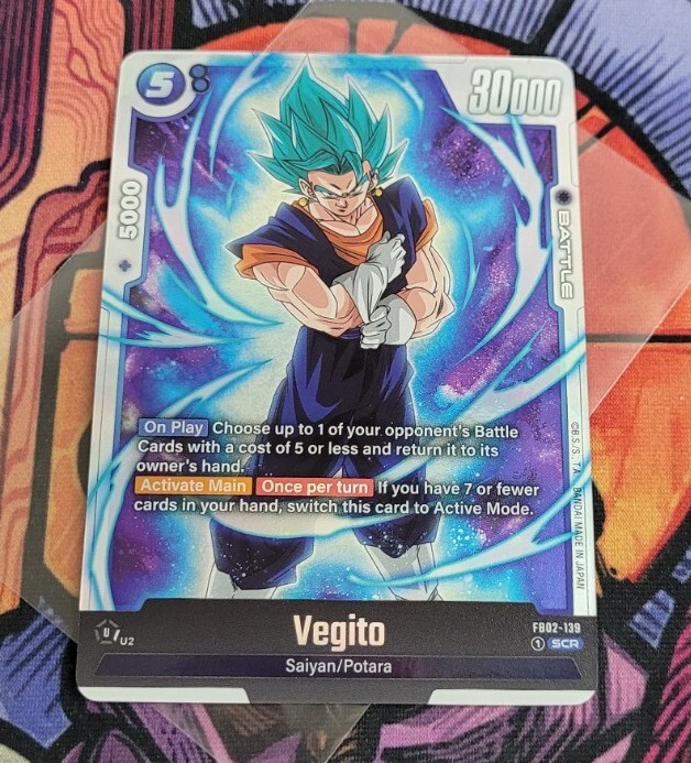 ✨Vegito SCR FB02-139 Secret Rare Dragon Ball Fusion World Card