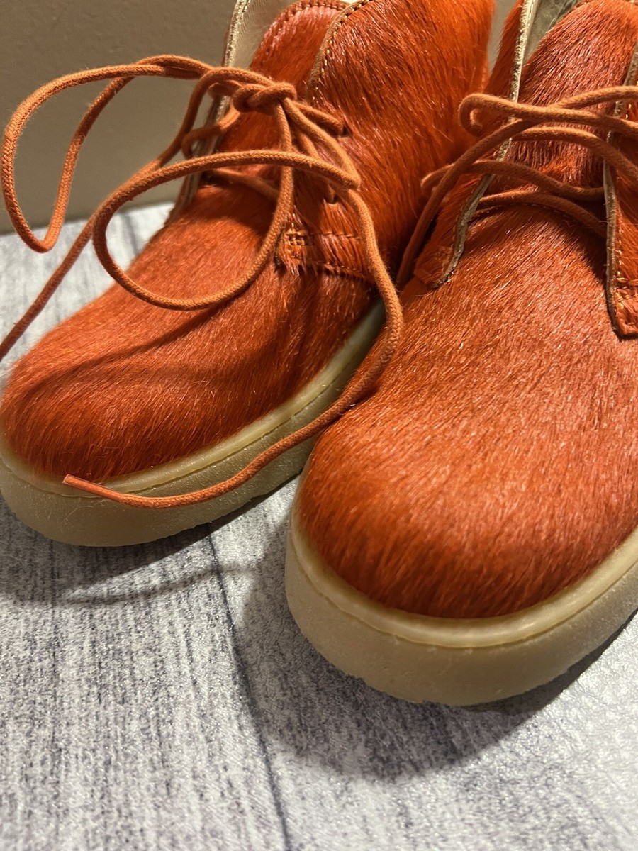 ZARA BOOTS ORANGE CLARKS X ZARA LEATHER ANLKE BOOTS SHOES SIZE 6.5