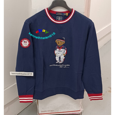 POLO RALPH LAUREN TEAM USA POLO BEAR SWEATSHIRT FRENCH NAVY BLUE