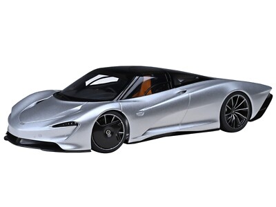 1/18 McLaren Speedtail Supernova Silver W/Suitcases Model Car By