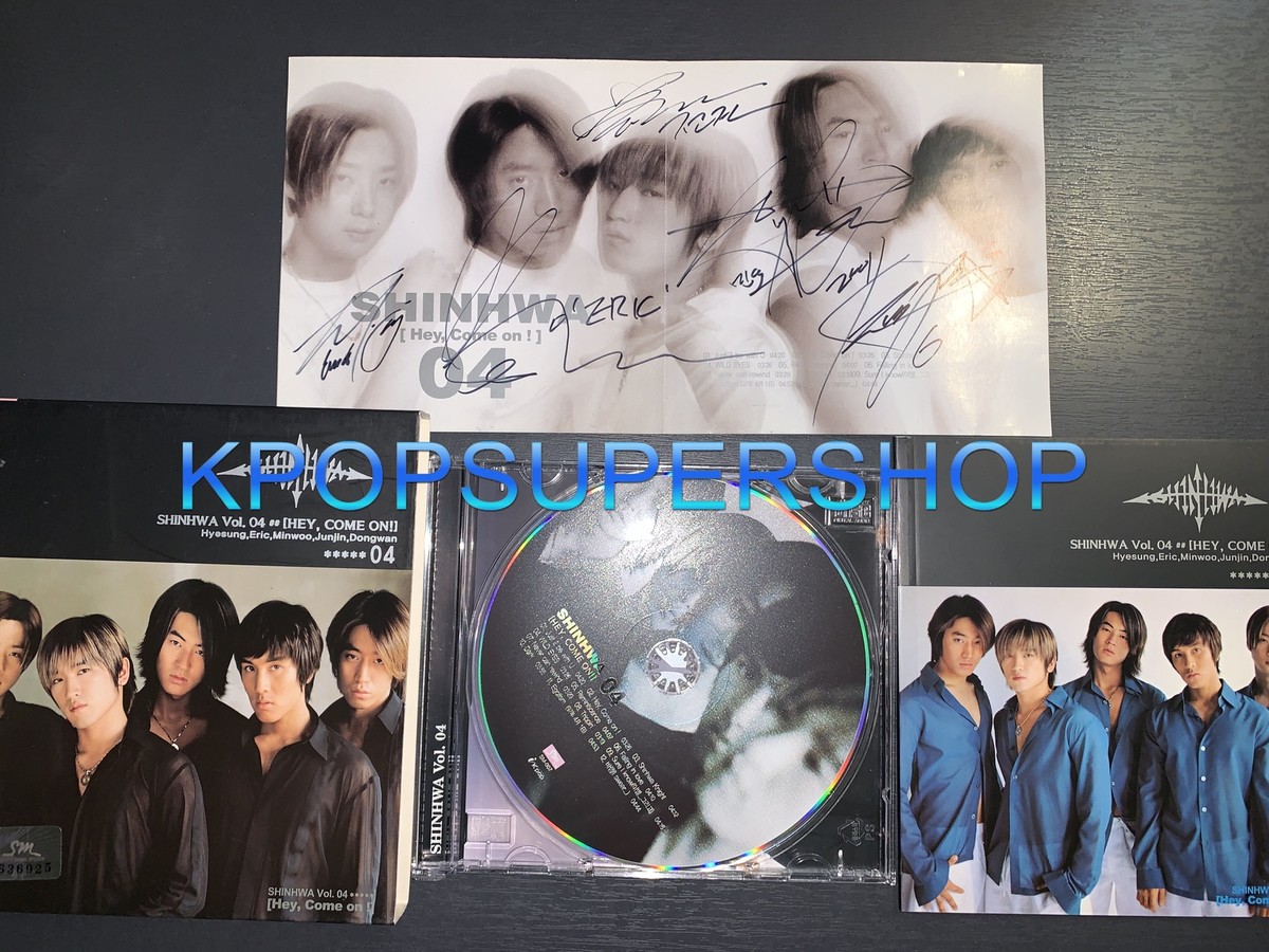 Shinhwa 4th Album Hey, Come On! Autographed Signed CD Booklet