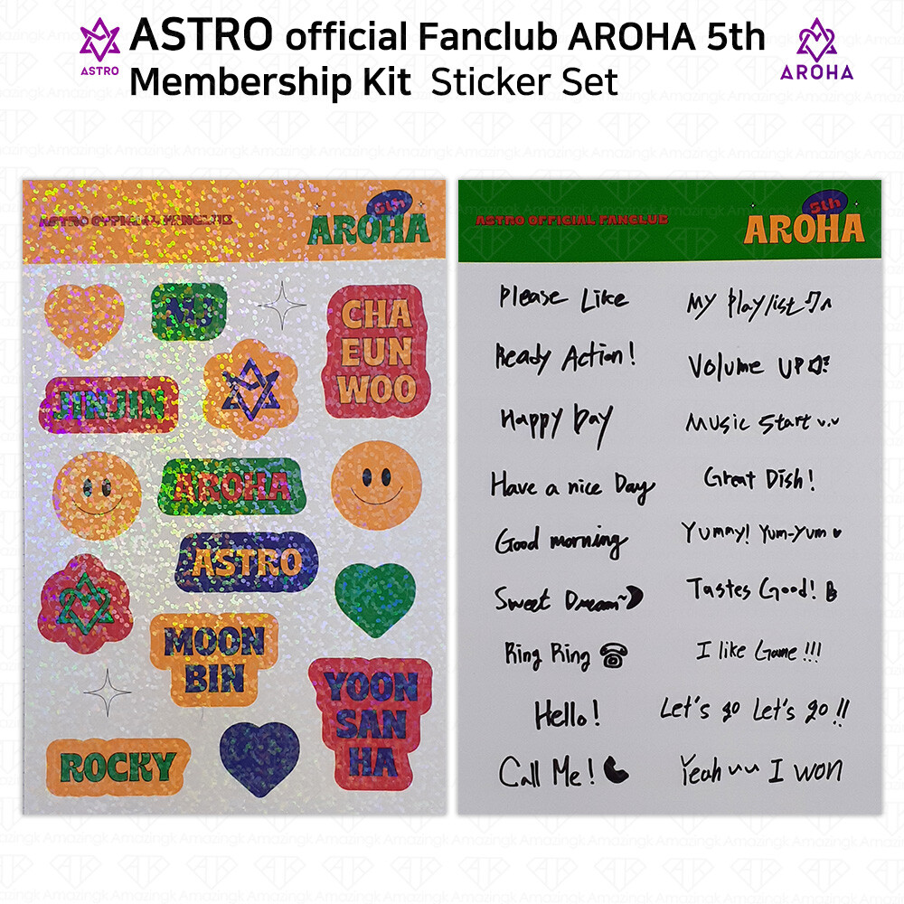 ASTRO 5th Official Fanclub AROHA Membership Kit Poster Tumbler