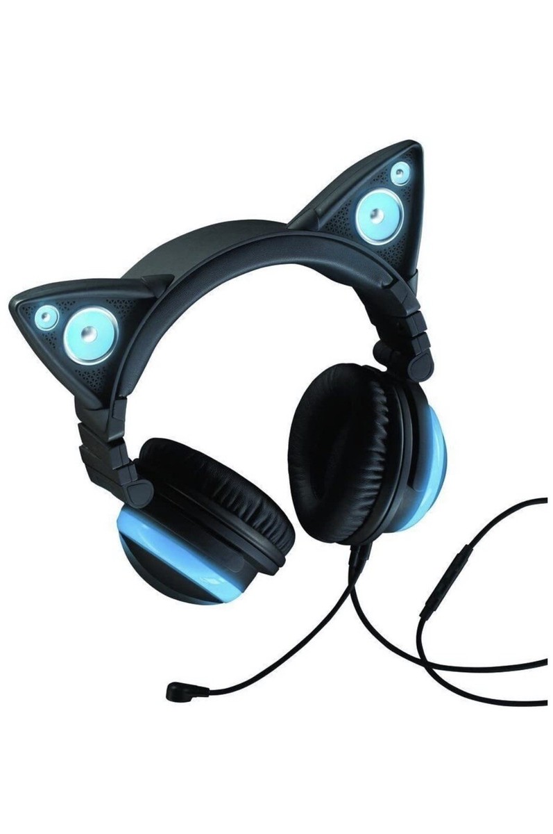 AXENT WEAR Cat Ear Headphones With Blue High-performance Free