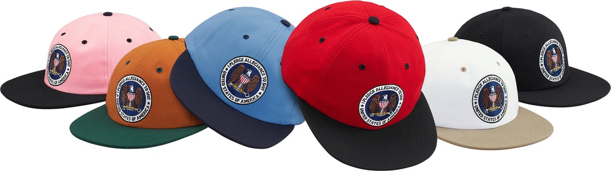 Supreme Pledge Allegiance 6-Panel Cap Black Pink Navy F/W 17 | eBay
