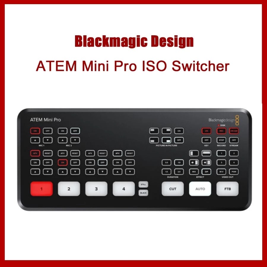 Blackmagic ATEM Mini Pro ISO HDMI Live Stream Switcher Multi-view