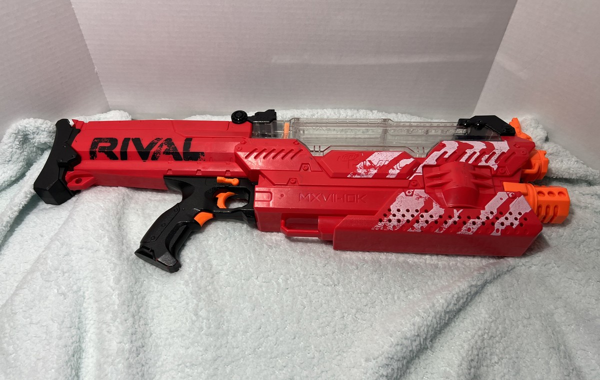 NERF Rival MXVII 10K Red Blaster WORKS No Charger or Ammo Hasbro