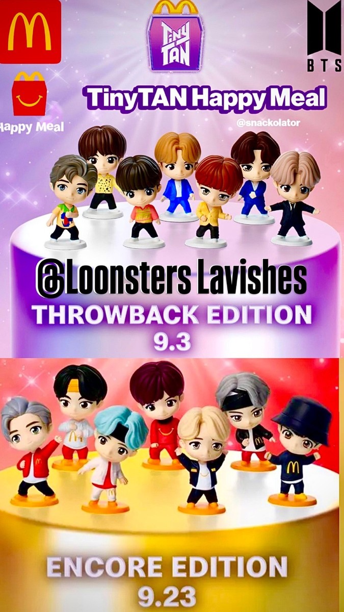 2025 McDonald's TinyTan x BTS Happy Meal Toys Throwback Encore