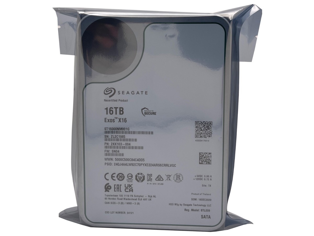 Seagate Exos X16 ST16000NM001G 16TB 512E SATA 6Gb/s 3.5