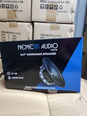Nemesis Audio Neodymium 5x7 6x8 Midrange loudspeaker Bocina medida