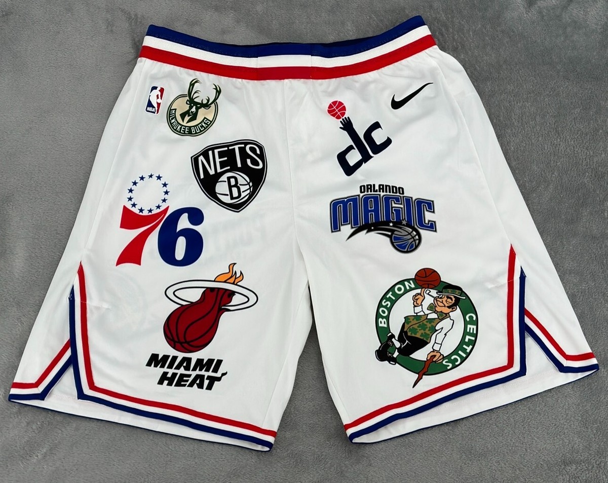 Supreme x Nike NBA Shorts Mens 38R Large Authentic Teams White