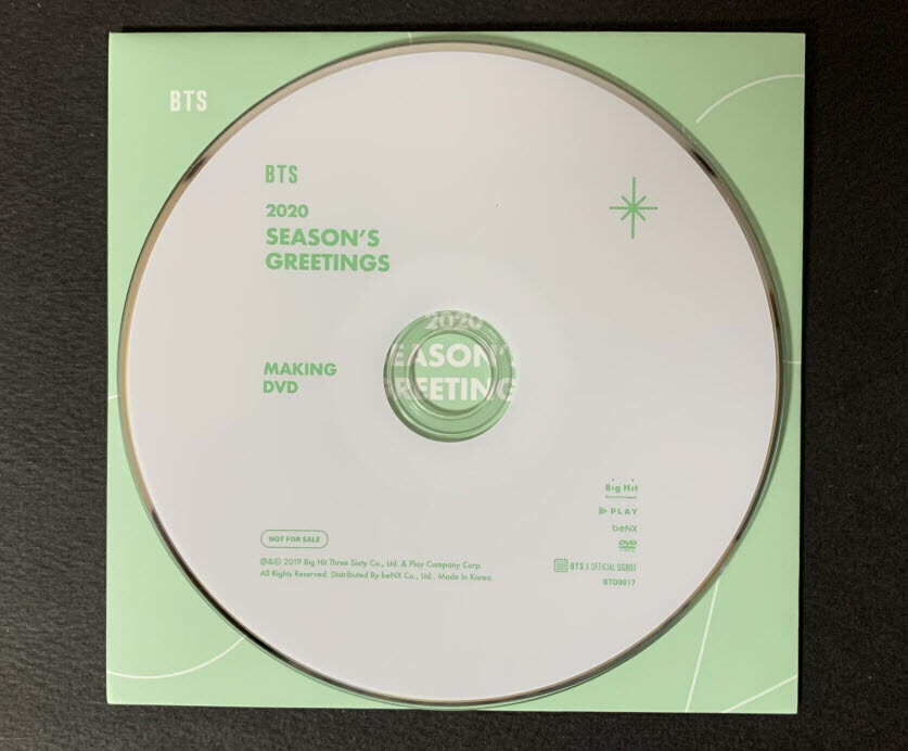 BTS-2020 SEASON'S GREETINGS DVD ONLY | eBay